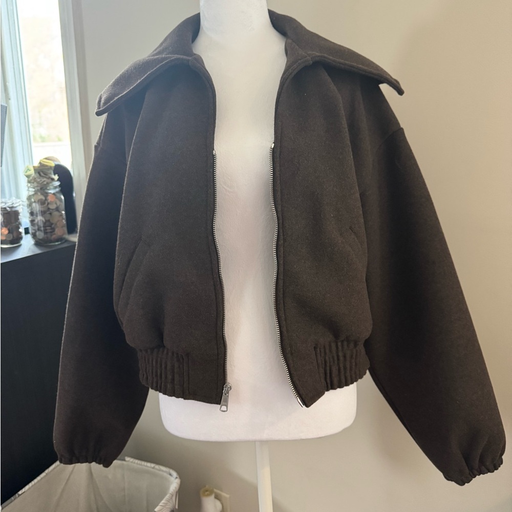 Brown Zip-Up Jacket